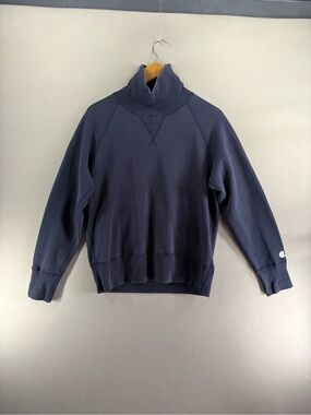Todd Snyder + Champion Turtleneck Sweatshirt Navy pullover Mens Small